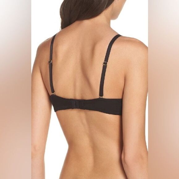 Women’s Madewell Sheer Stripe Underwire Bra In True Black - Picture 2 of 10